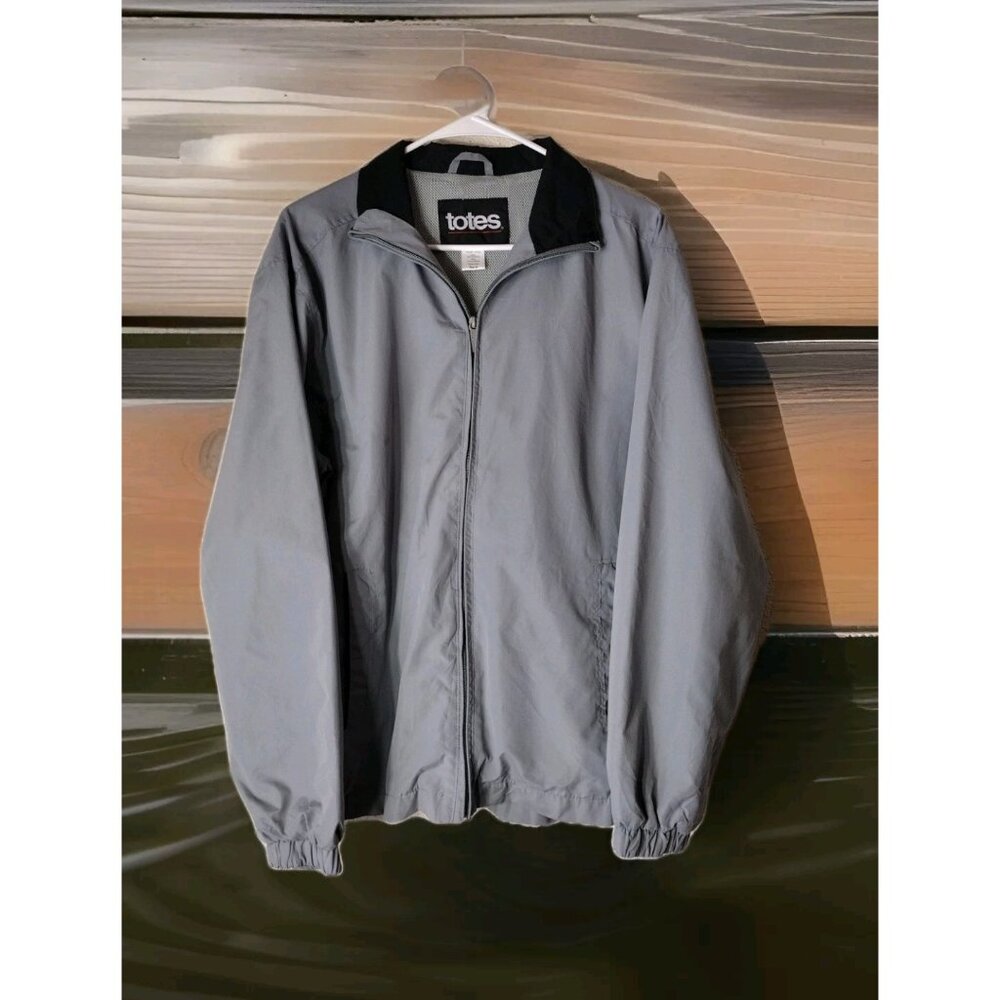 Totes Jacket Mens Medium Full Zip Long Sleeve Lightweight Pockets